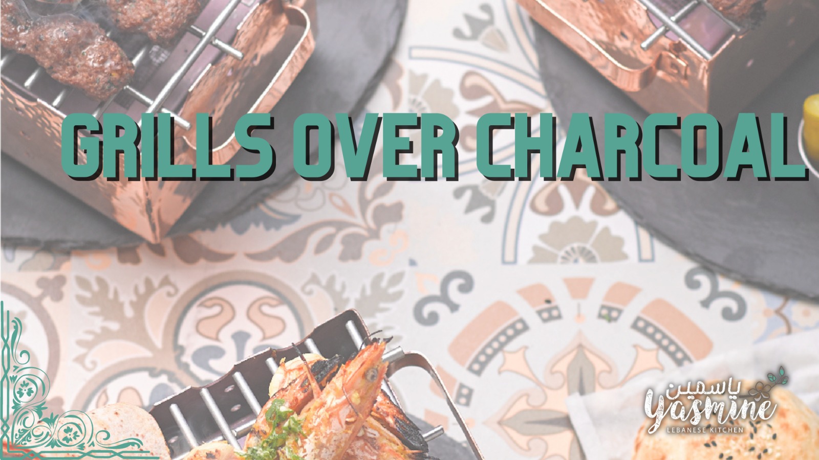 Grills over charcoal